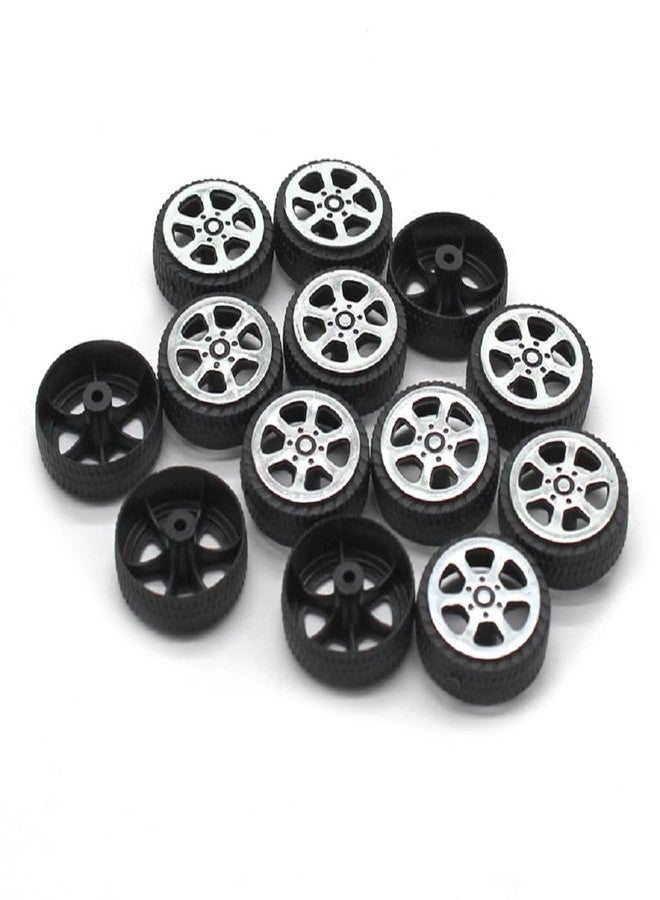 Alextend 20 Pcs Toys Wheels 1.9x6.7x20mm Plastic Tire for 2mm Shaft DIY Model Toy RC Car - Image 2